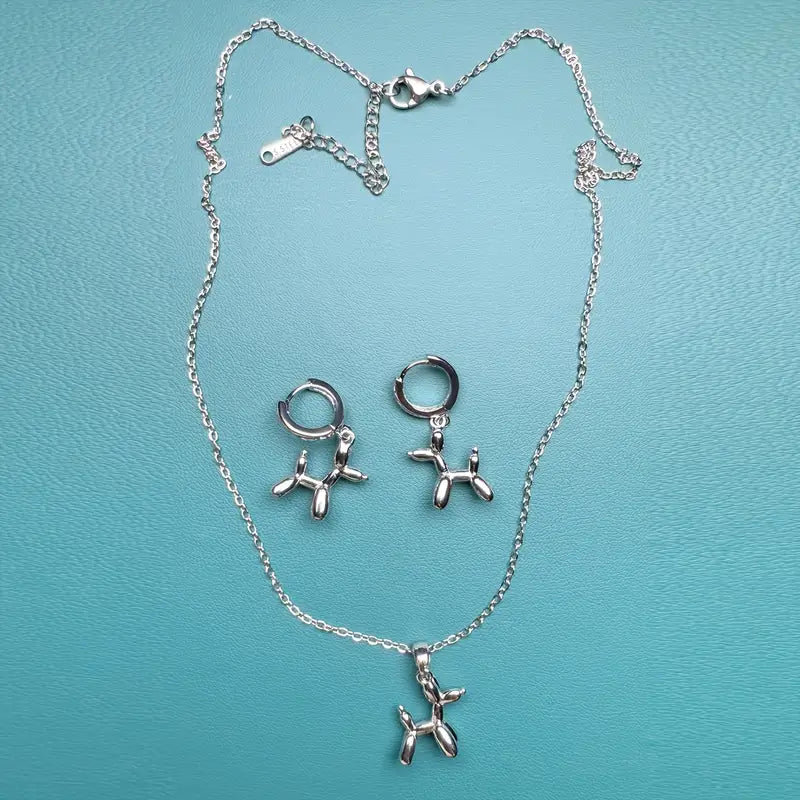 3-teiliges Vintage-Kupfer-Ballon-Hundschmuck-Set